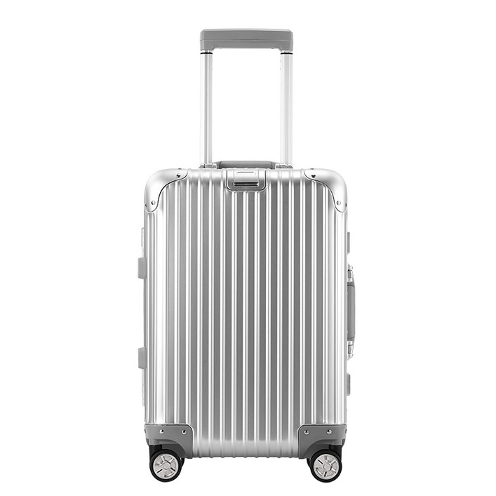 알루미늄 마그네슘 합금 하드 캐리어 20인치 24인치 기내용 캐리어 TSA 비밀번호 잠금 비즈니스 캐리어 남녀 실버 360도 저소음 유니버셜 휠 메탈 박스캐리어