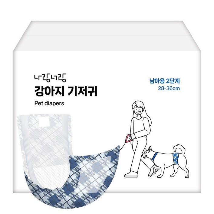 나랑너랑 남아용 강아지 기저귀, 소형, 1개, 100개입 나랑너랑 남아용 강아지 기저귀, 소형, 1개, 100개입