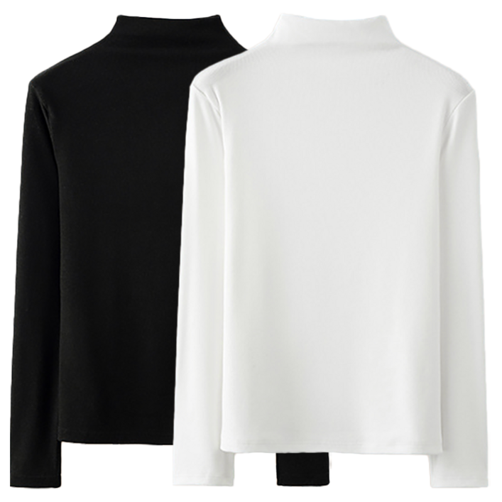 에르모소 11 봄 가을 사계절 간절기 스판력 짱짱 이너티 여성 목폴라 긴팔 티셔츠 HC015