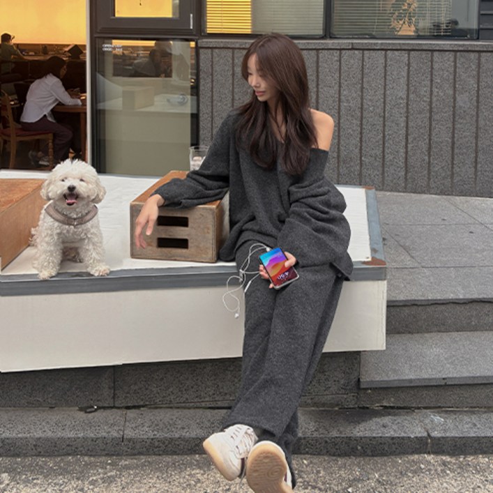 메이빈스무료배송MADE레마 오버핏 니트팬츠set