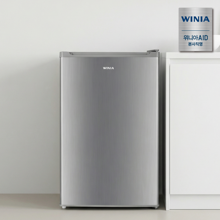 위니아 122리터 1도어 냉장고 RAE112TW1MT9 일반 원룸 가정용 사무실 오피스텔, 실버, RAE112TW1MT9