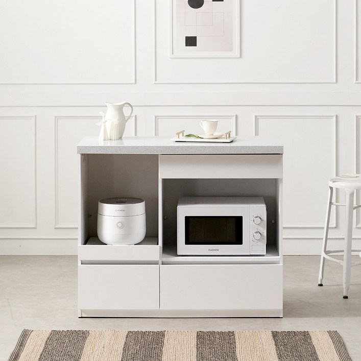 송목가구 인조대리석 아일랜드 식탁 홈바 테이블 주방 수납장 보조 조리대