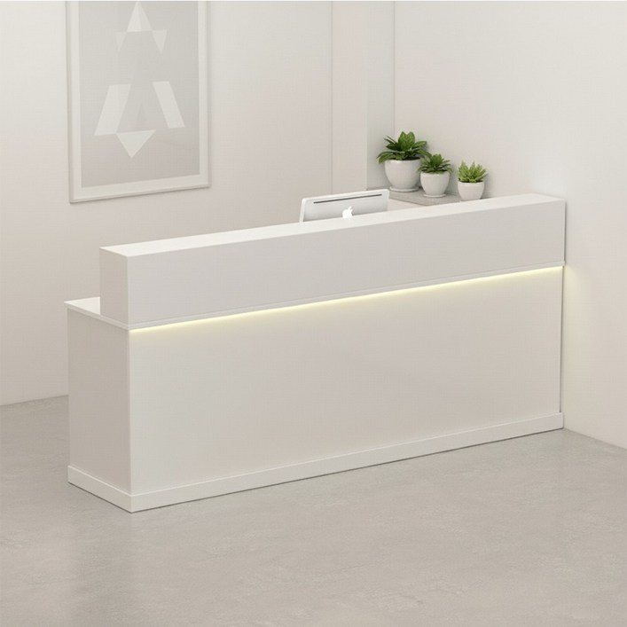 망고팩토리 미용실 업소용 학원 매장 식당 인포 안내 데스크 카운터 테이블 계산대 제작 1000 1200 1800 2000, 화이트