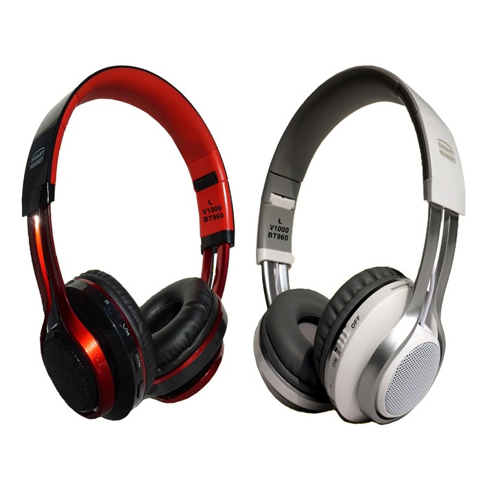 1위 스마트헤드셋 블루투스 무선 헤드셋 V1000 헤드폰 소니 블루투스헤드폰 보다 편리 Bluetooth Headset Headphone 다기능(헤드셋+아이팟+FM라디오)특가, 스마트헤드셋 V1000, 화이트/그레이 (White/Grey)