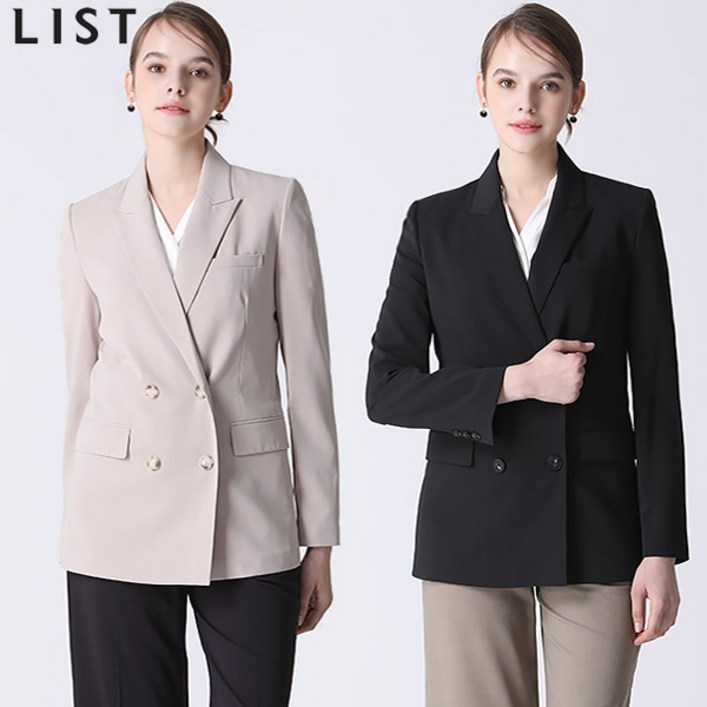 리스트LIST 프레스티지 피크드 라펠 더블 재킷 택가격 268000원