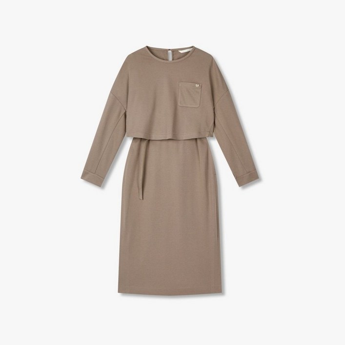 정품 지컷원피스 저지 H라인 레이어드 원피스7255337106 하객룩