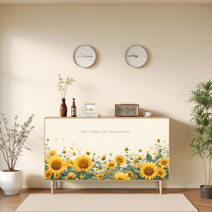 다용도 가리개커튼 바란스 주방 책장 찍찍이가리막