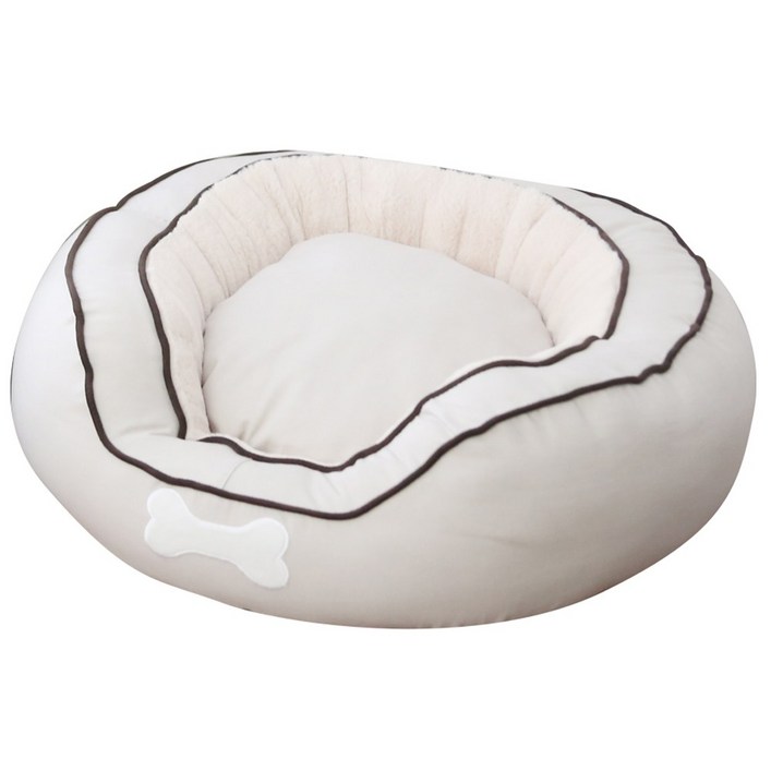 아페토 코튼 원형방석, L, 그레이