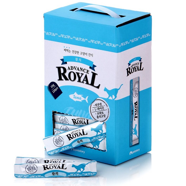 어드밴스 로얄 스틱 짜먹는 고양이간식 120P, 참치, 120개