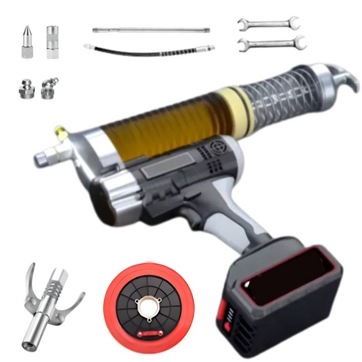 툴젠건 전동 구리스건 자동 구리스 주입기 충전식 그리스 총 배터리, 1개