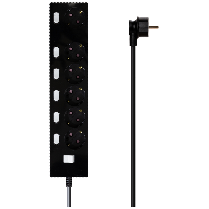 파워존 4000W 고용량 웨이브 개별스위치 과부하차단 6구 멀티탭 콘센트 50cm 1.5m 3m 5m 7m, 1개