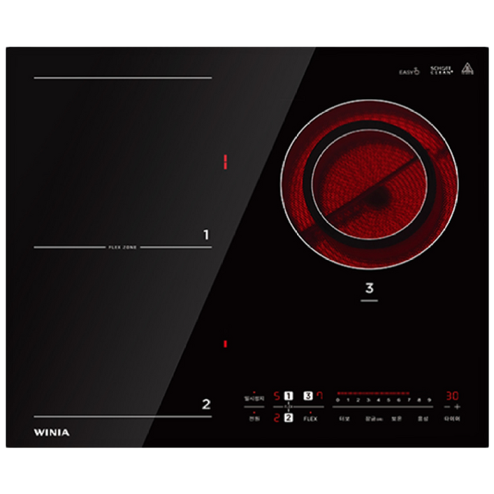 위니아 하이브리드 전기레인지 3구 WER32ASDFBS01 빌트인 국내생산 자가설치 택배발송