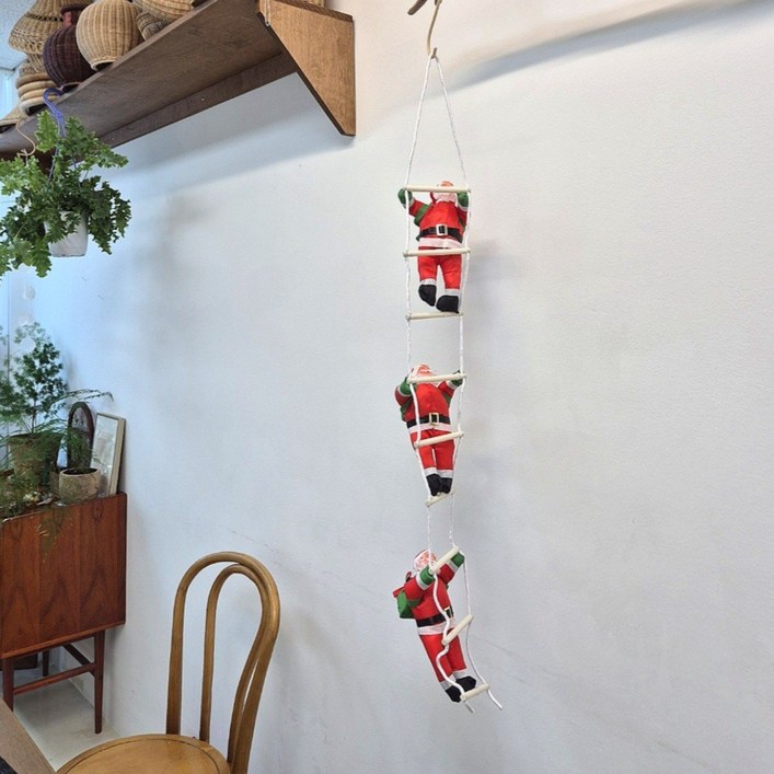 리치포레 사다리 타는 산타 크리스마스 소품 줄타는 산타, 1개