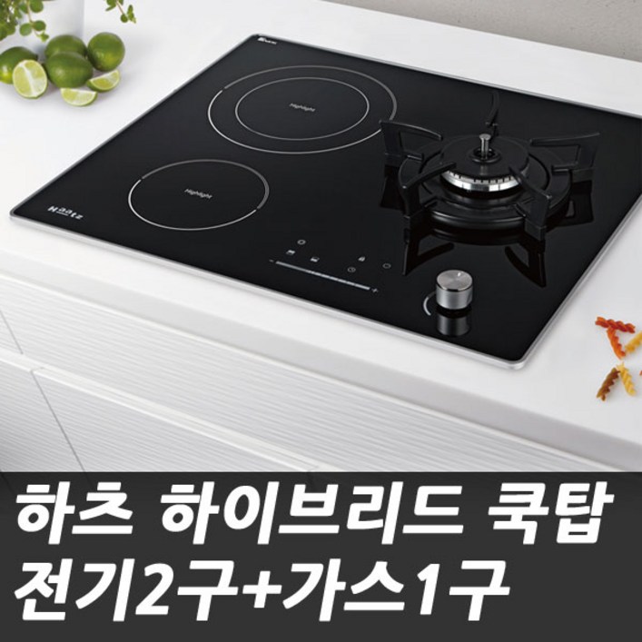 하츠 GEC-3601GAH 하이브리드쿡탑 하이라이트2구+가스1구