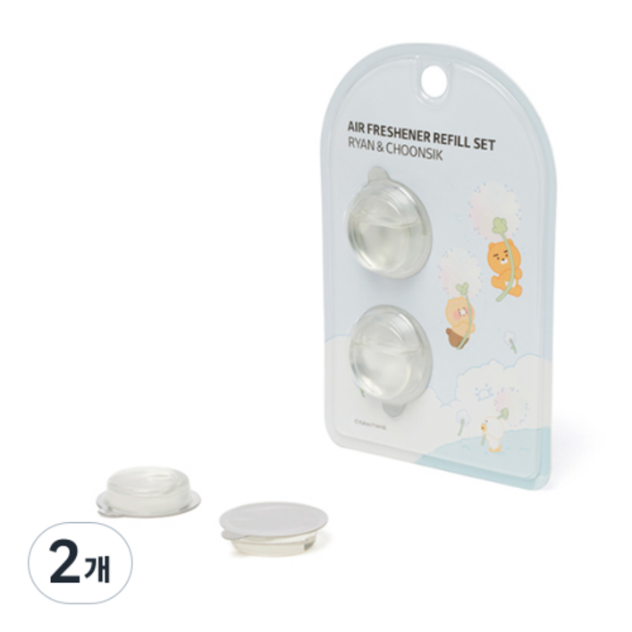 카카오프렌즈 모니터방향제 2개입, 수면바지 춘식이 라이언 네비게이션방향제 리필 정품, 2개