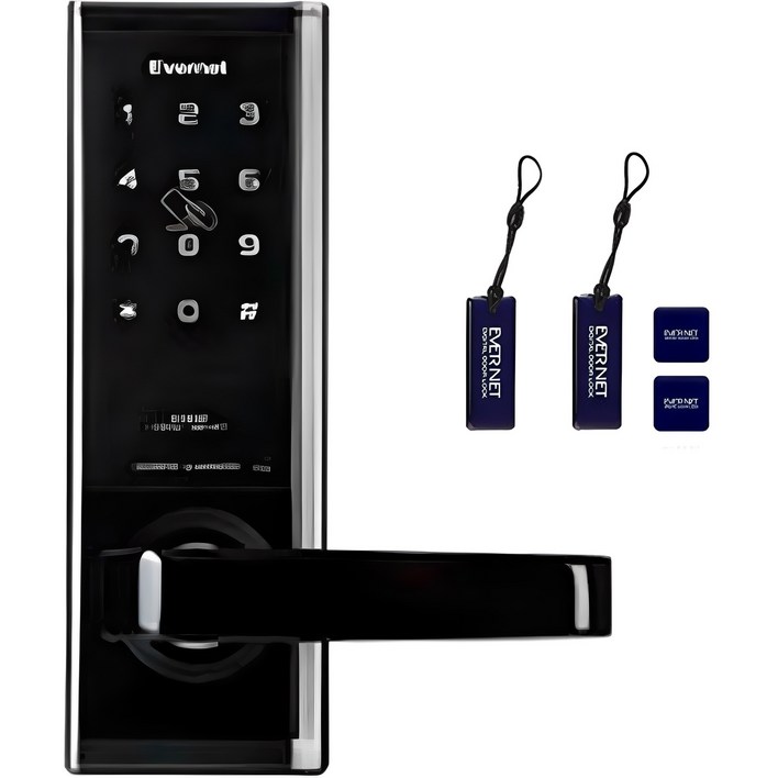 에버넷 디지털 도어락 손잡이 있음