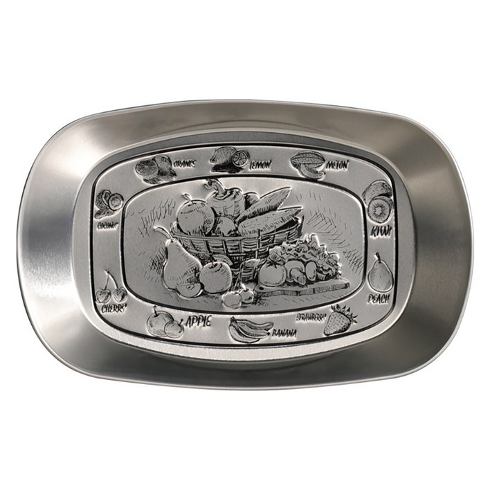 똑순이 레트로 트레이 주석 티테이블 접시, 과일, 1개