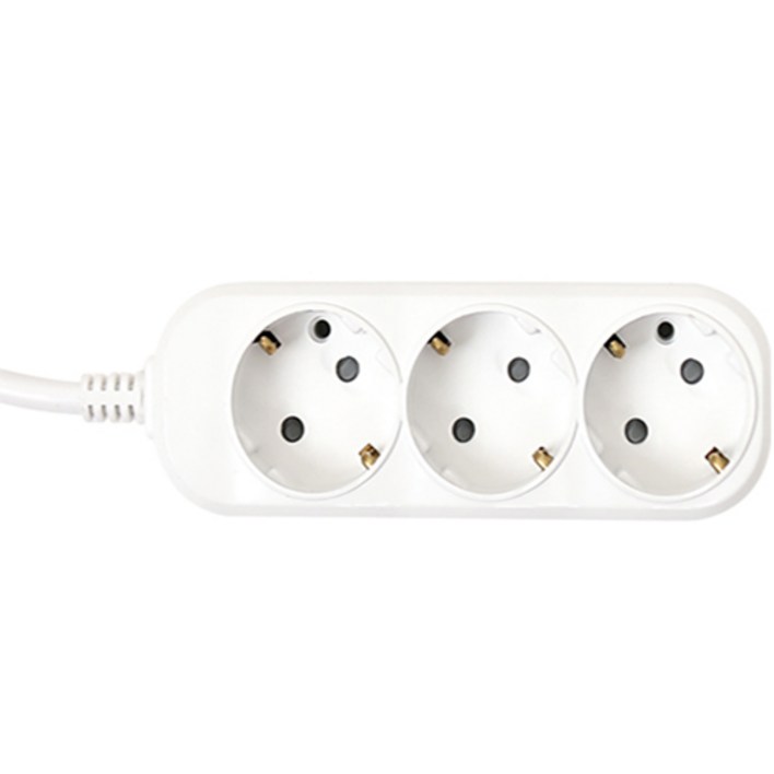 이어지다 일반 접지 멀티탭 전선형 3구, 10m, 단일색상, 1개