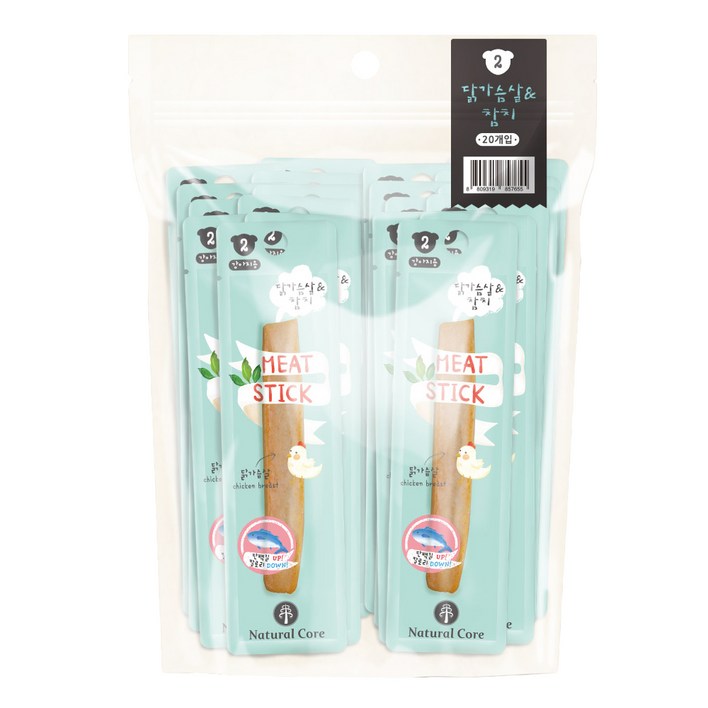네츄럴코어 미트스틱 강아지간식 20p