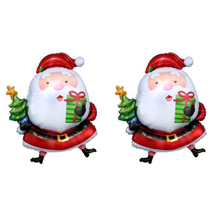 와우파티코리아 슈퍼쉐입 산타 위드 트리 은박풍선