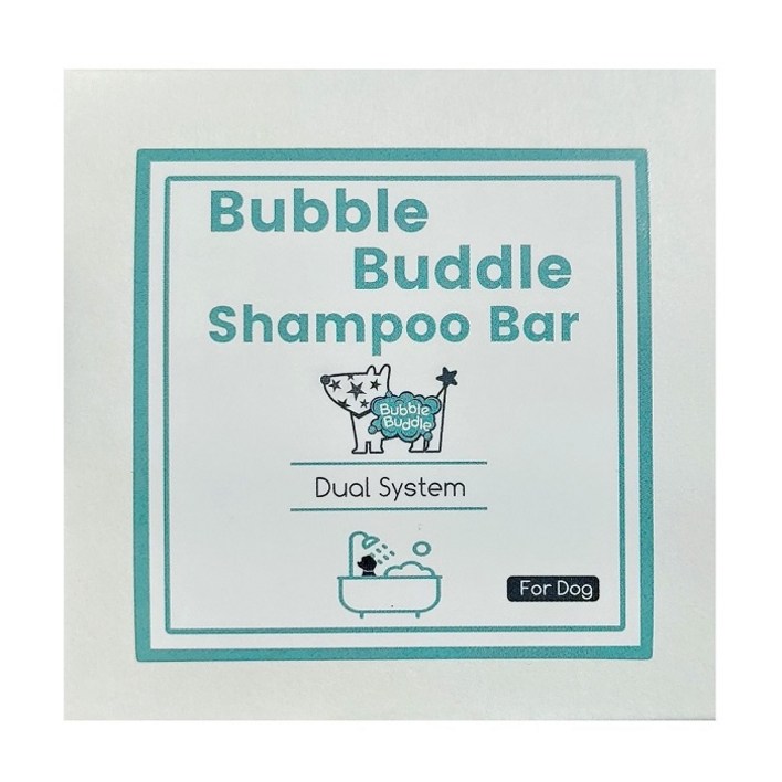 버블부들 투톤 목욕용 강아지 샴푸바 100g + 거품망 세트