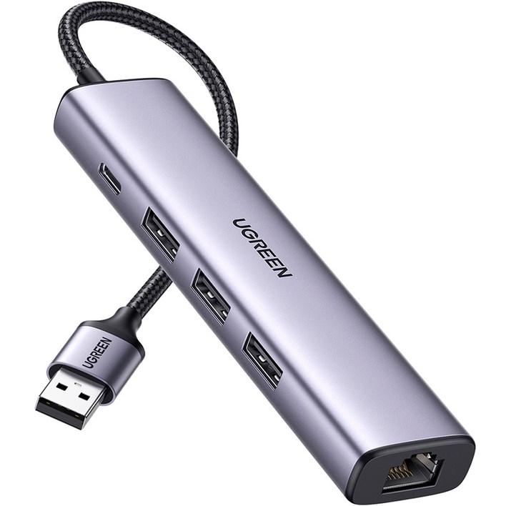 유그린 USB 3.0 기가비트 랜카드 멀티 허브, 혼합색상 아이피타임허브