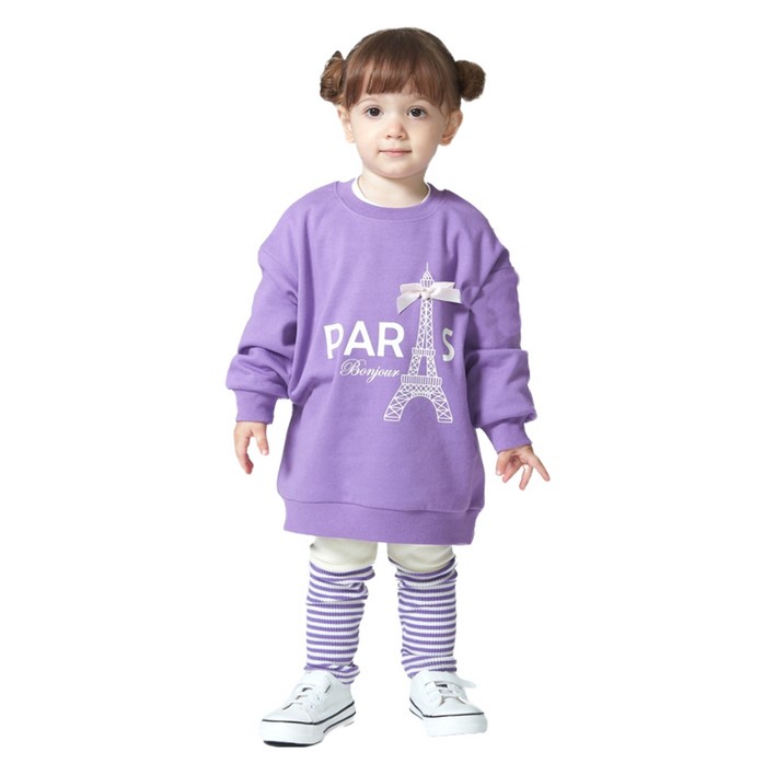 삼소니 여아용 리본픽 롱 티셔츠 + 레깅스 세트