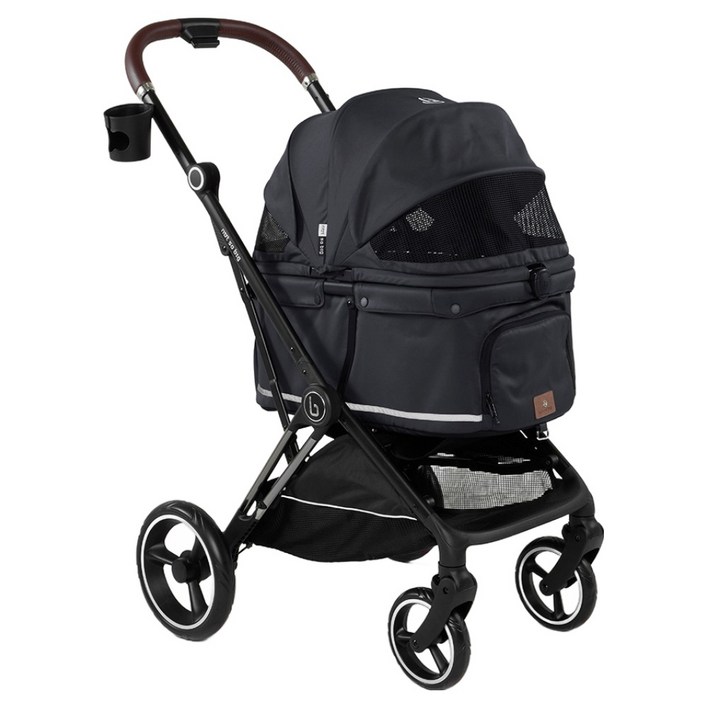 낫쏘빅 네로맥스3 반려동물 일체형 오토폴딩 유모차, 미드나잇블랙, 1개