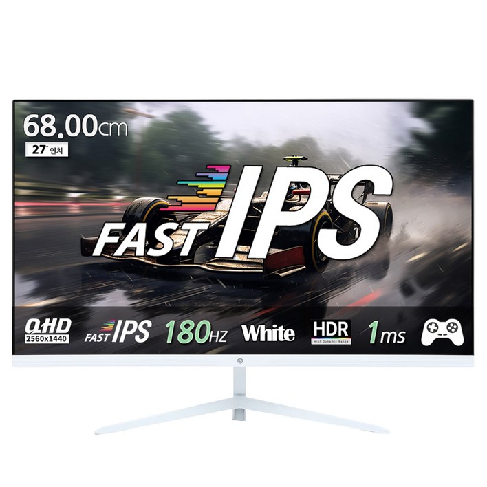 픽셀아트 QHD Fast IPS 180Hz 게이밍 모니터 화이트, 68.58cm, PAQ2718W(무결점)