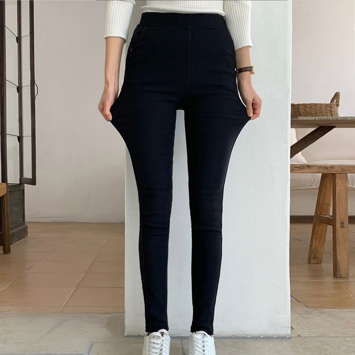 아피나르 여성용 쫀쫀 밴딩 속기모 스키니 바지