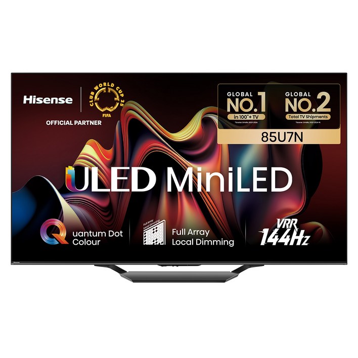 HISENSE 4K ULED Mini LED 스마트TV, 215cm85인치, 85U7N, 스탠드형, 방문설치