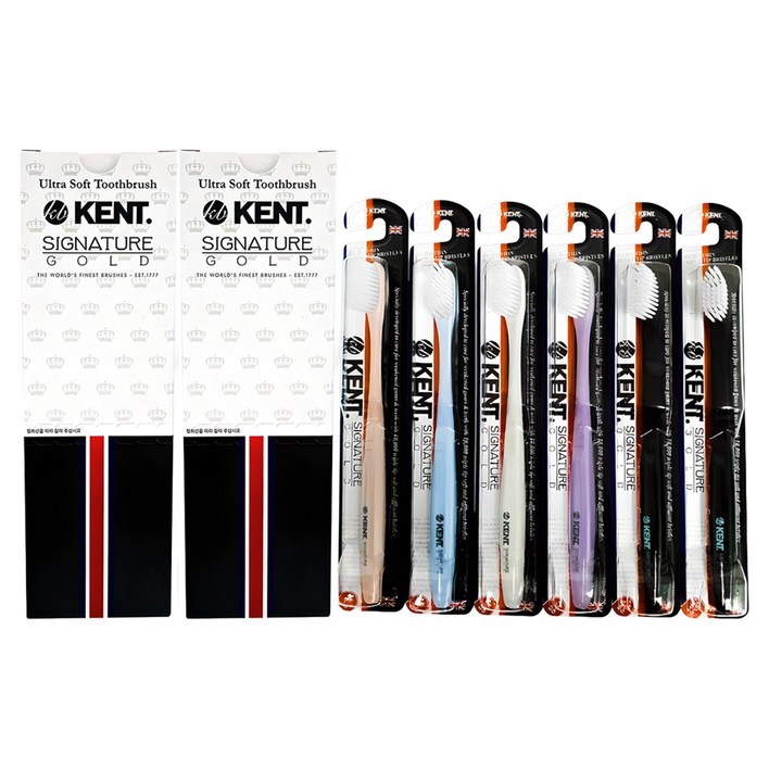 켄트 시그니처골드 초극세모칫솔, 6개입, 2세트