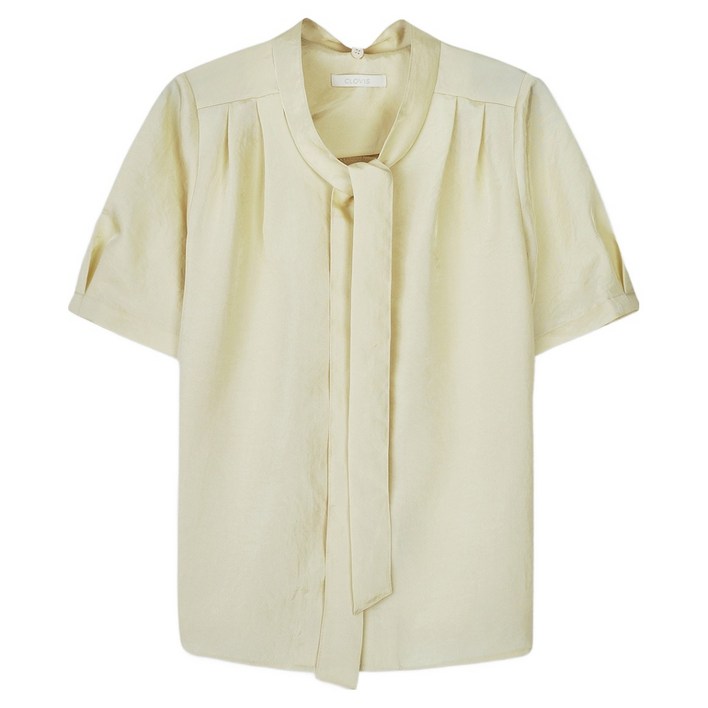 클라비스 여성용 브이넥 타이 블라우스