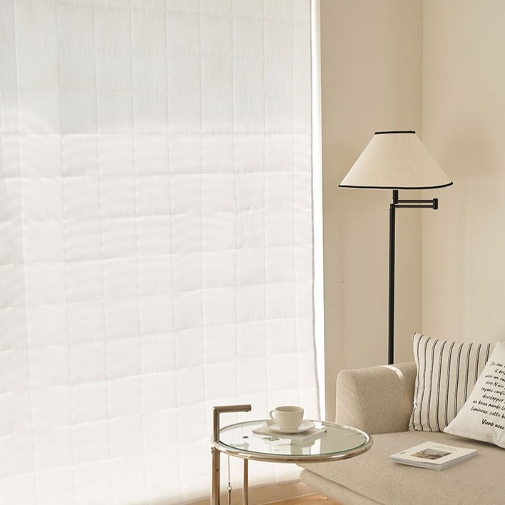 데코뷰 바람막이 누빔 3중 패딩 방한커튼 봉집형