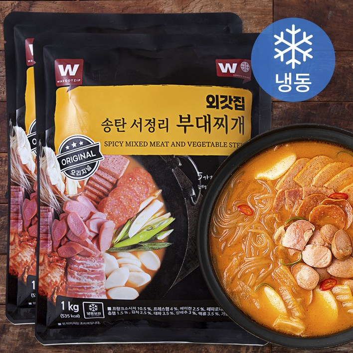 외갓집 송탄 서정리 부대찌개 냉동, 1kg, 2개