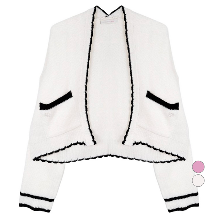 올리브데올리브 여성용  아웃포켓 크롭 니트 가디건