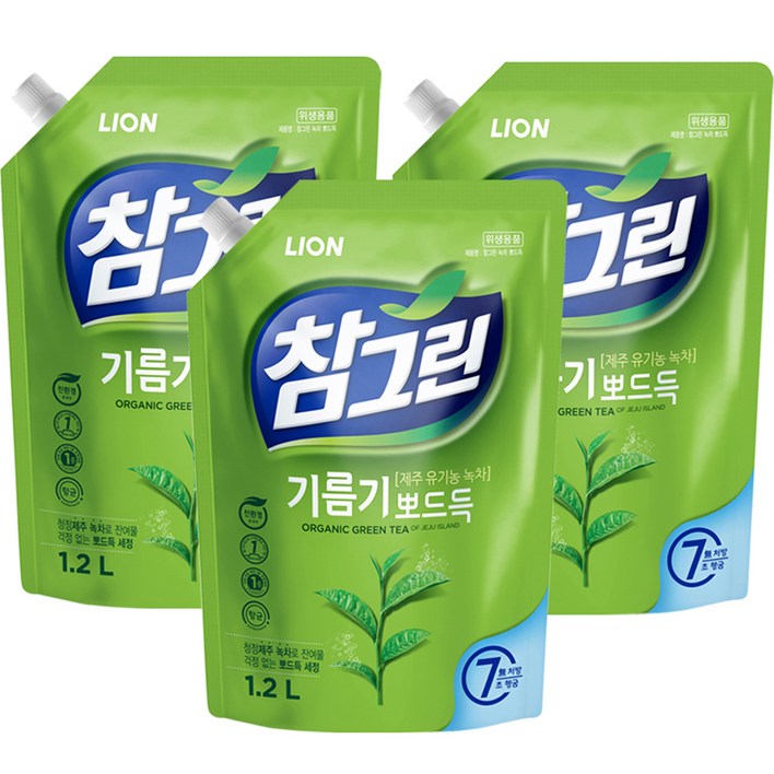참그린 안심 녹차 뽀드득 주방세제