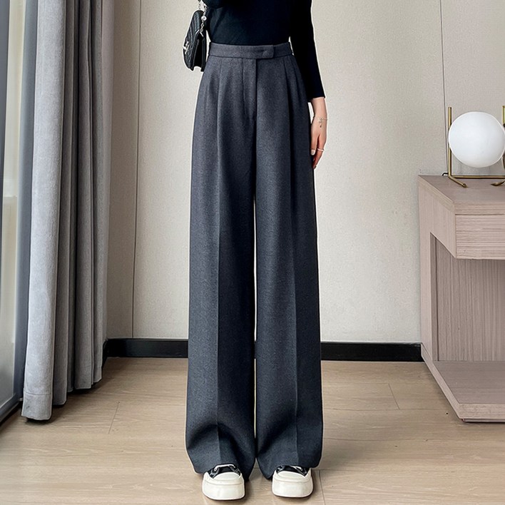 페이퍼먼츠 여성용 롱/일반/숏 기장 니케 와이드 정장 바지 11285