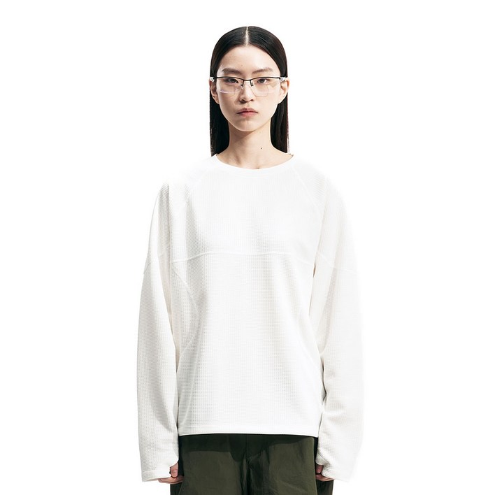 록히드마틴 남녀공용 컬러 스킴 메쉬 긴팔 티셔츠 L21UTL001