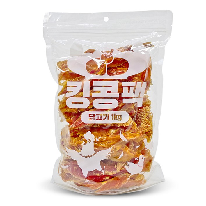 킹콩팩 강아지 육포, 1개, 1kg, 닭가슴살