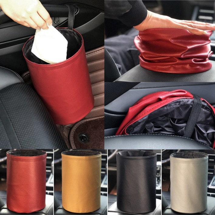 차량용 쓰레기통 방수 조수석 뒷자석 접이식 봉투 걸이 차량 올뉴 더뉴 레이 4세대 카니발 스포티지 쏘렌토 휴지통
