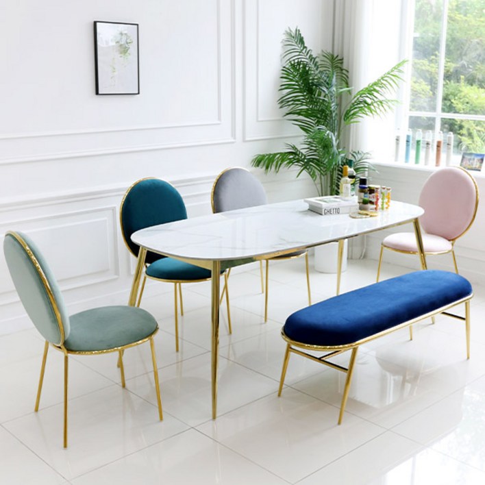 끌레오 로버트 천연 포셀린 12T 통세라믹 4인용 6인용 8인용 타원형 라운드 식탁 테이블 CL382, 양면 유광 마블화이트 세라믹, 4인용