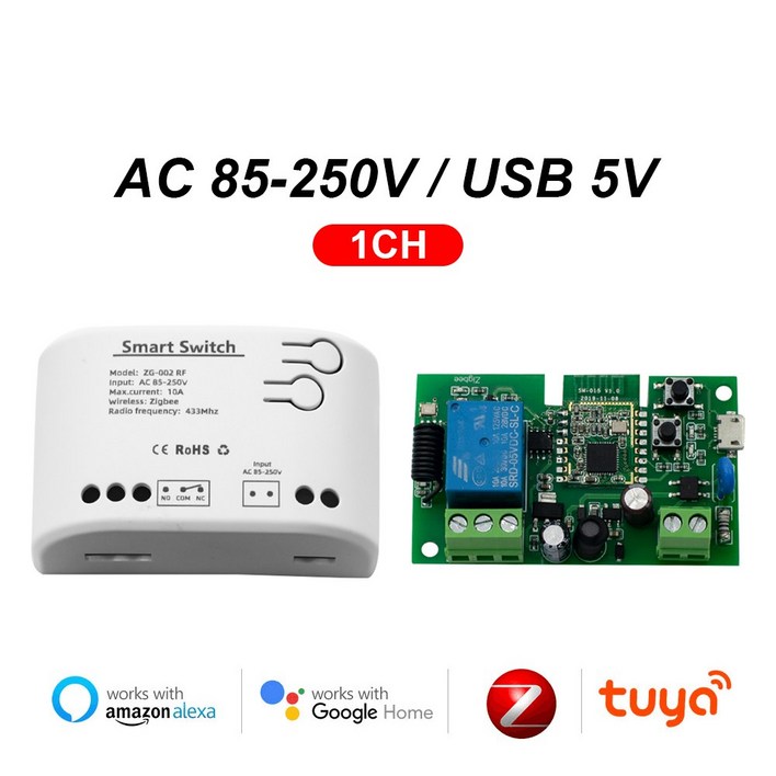 Diy Tuya 스위치 지그비 3.0 1ch 롤러 셔터, 모듈 WIFI 12V 220v 차단기 릴레이 Alexa