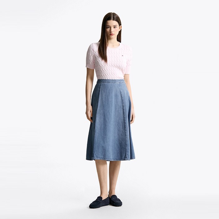 타미힐피거 플레어 데님 스커트 (T22F1NSC050WT21A7)