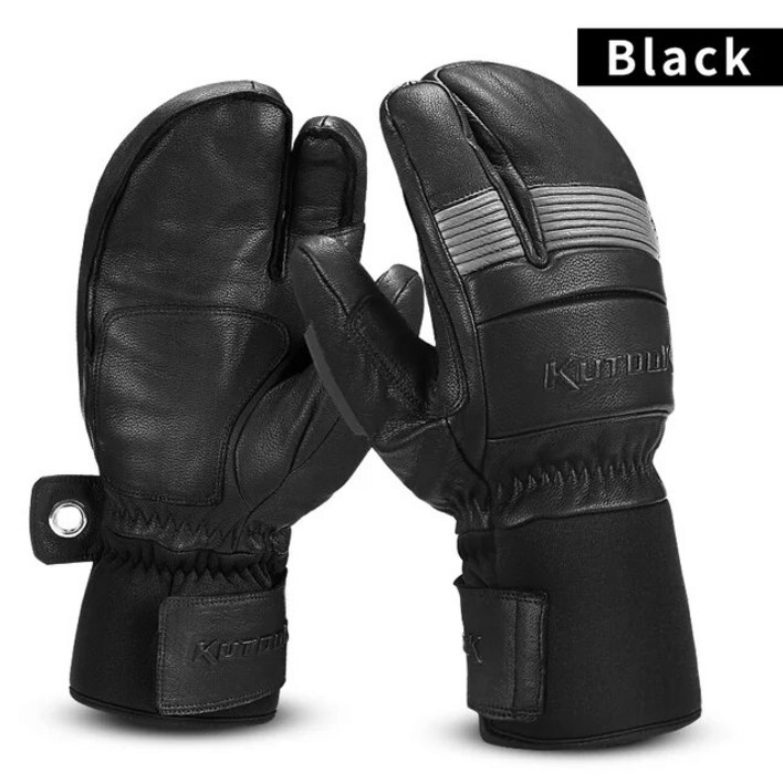 KUTOOK 서멀 벙어리 장갑 내부 방수 포켓 플리스 주먹 보호 스키 오토바이 SF9505T