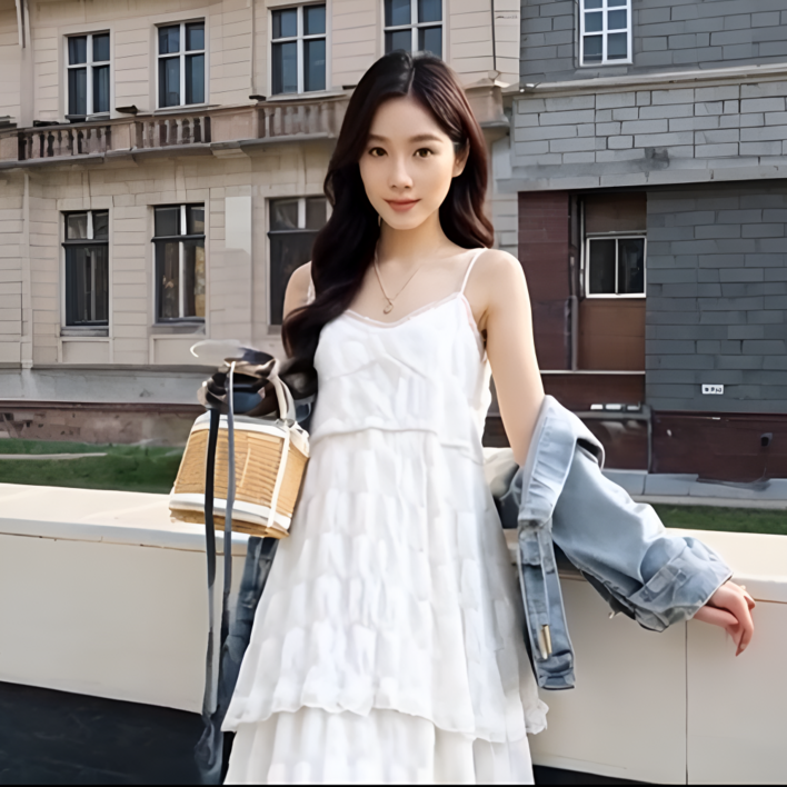 YBJ 여성 여름 원피스 이너 레이어 캉캉 나시 민소매
