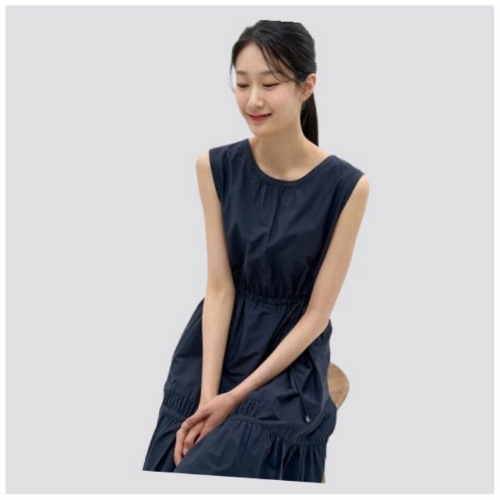지센 스판 슬리브 원피스
