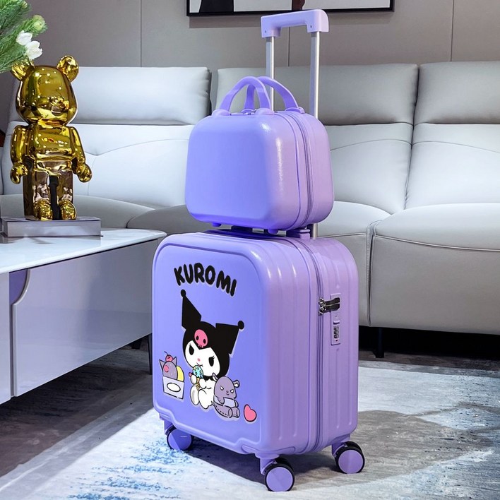 평균 7일배송 어린이용 가방여행 캐리어 18인치 탑승용 어린이용 캐리어 캐릭어 시나모롤 쿠로미