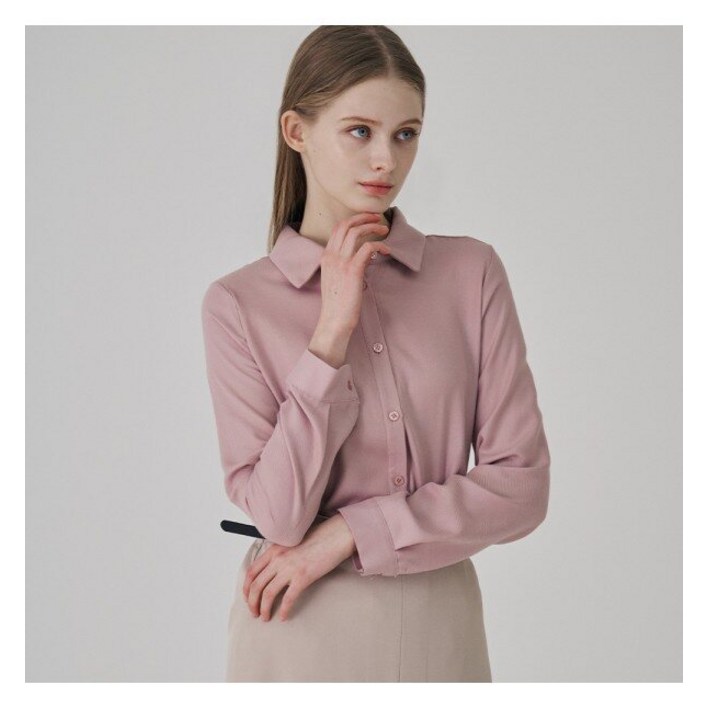 숲 SOUP  오픈 칼라 베이직 블라우스 (SB9LSF1)