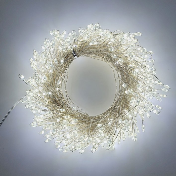 지아이비 DC24V LED 500구 큰알 폭죽와이어 크리스마스 트리 파티 무드등(전원코드포함), 화이트, 1개